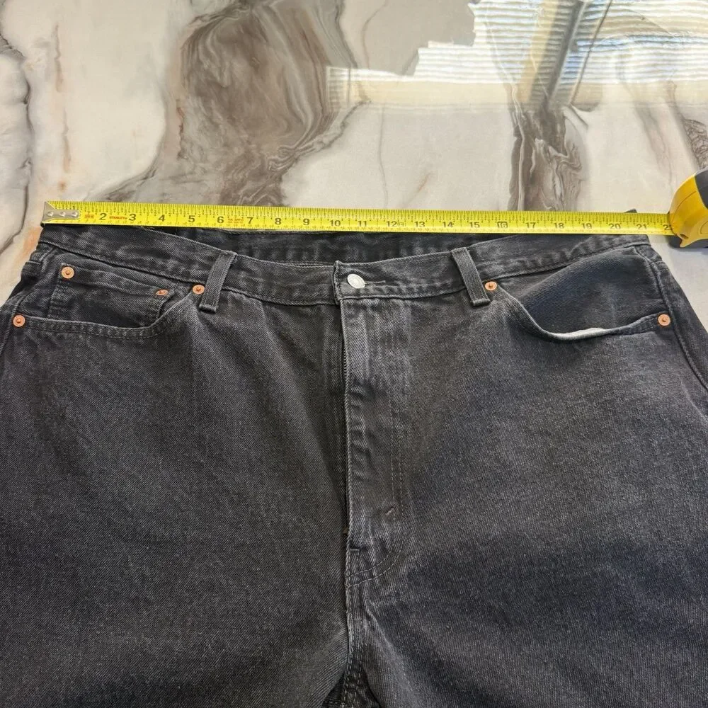 Levi's 550 Men's Black Relaxed Fit Tapered Jeans Size W44 L28 (Tag 44x30) 150th